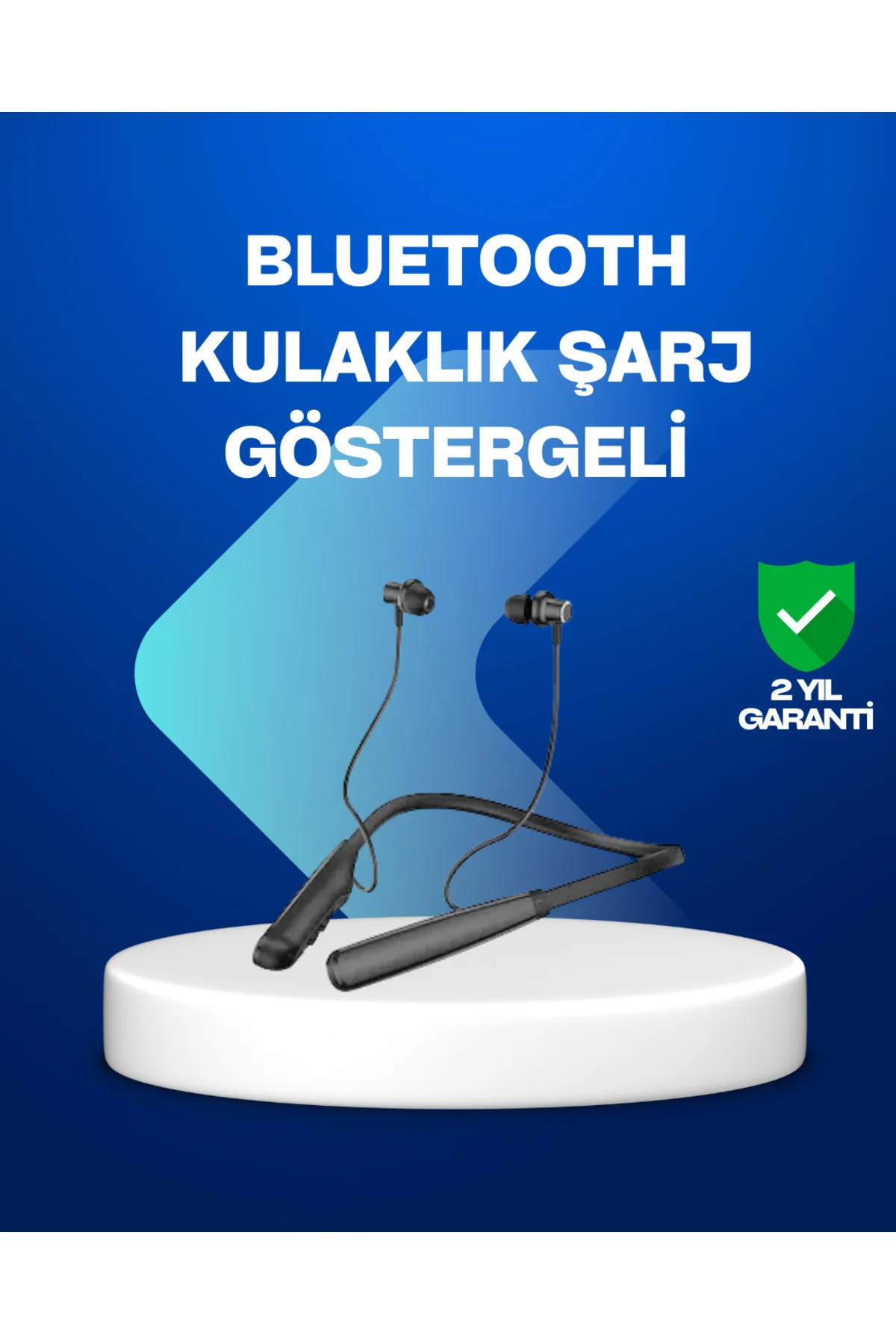 Boyun Askılı Kablosuz Bluetooth Kulaklık – Aktif Gürültü Önleme, LCD Ekranlı