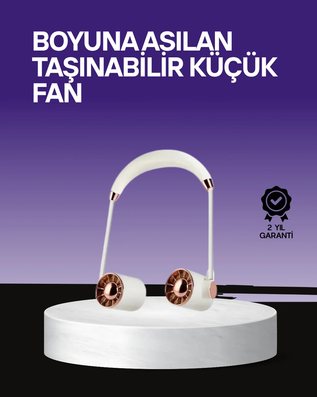 Boyun Askılı Katlanabilir Fan 1000 Mah Usb Şarjlı Taşınabilir - Lisinya