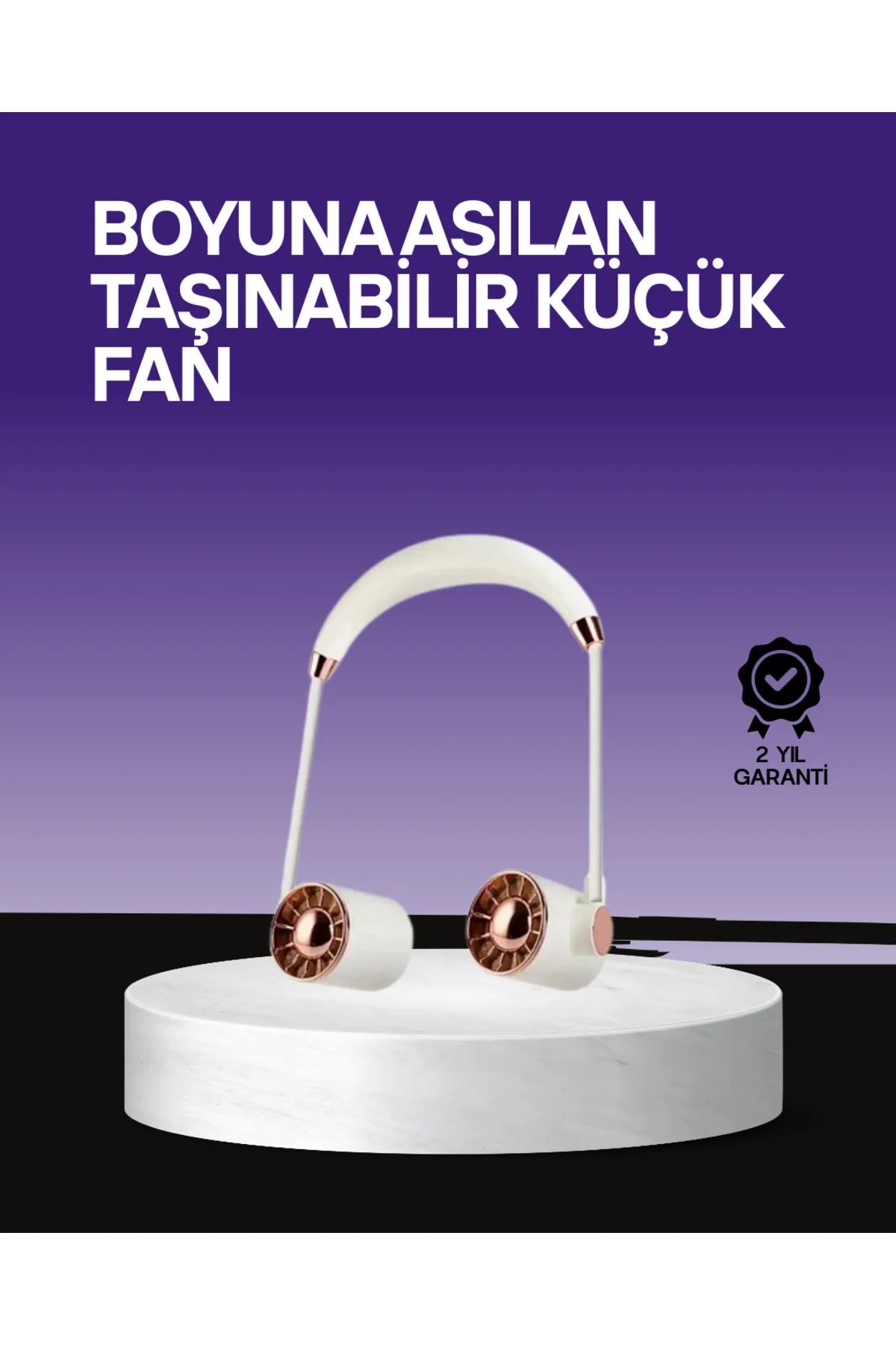 Boyun Askılı Katlanabilir Fan 1000 mAh USB Şarjlı Taşınabilir