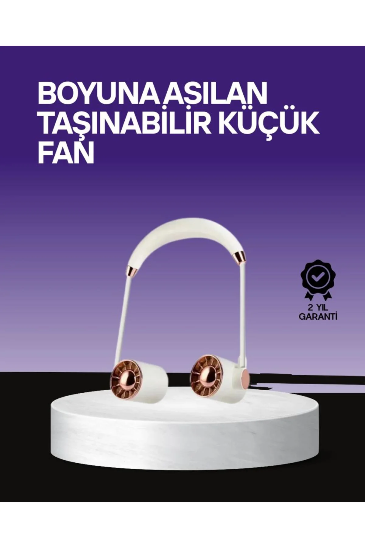 Boyun Askılı Katlanabilir Fan 1000 Mah Usb Şarjlı Taşınabilir