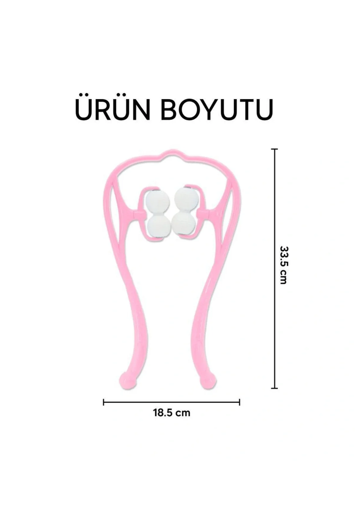Boyun Bacak Ayak Bel Masaj Aleti Çok Fonksiyonlu Manuel 4 Tekerlekli - Pembe - Görsel 3