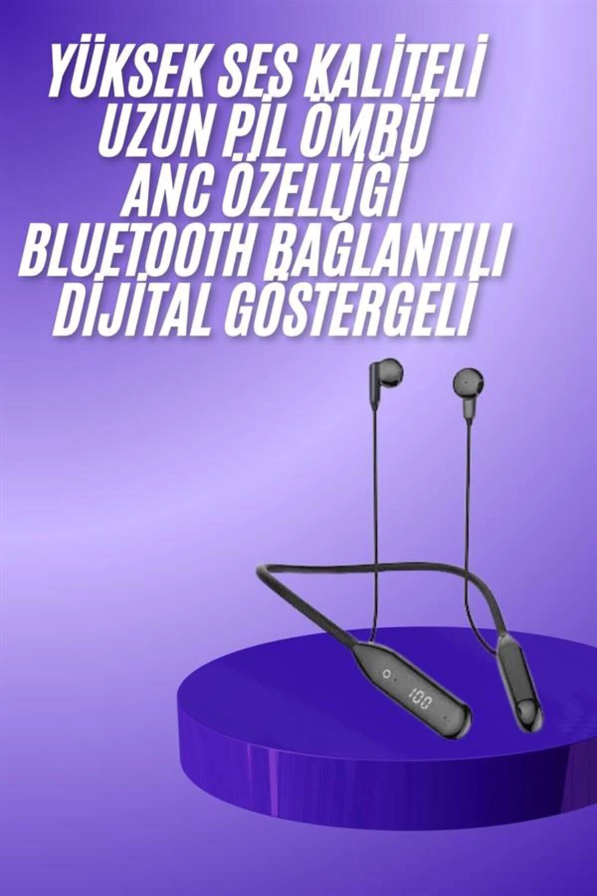 Boyun Bantlı Kablolu Yüksek Ses Kaliteli Bluetooth Kulaklık Uzun 