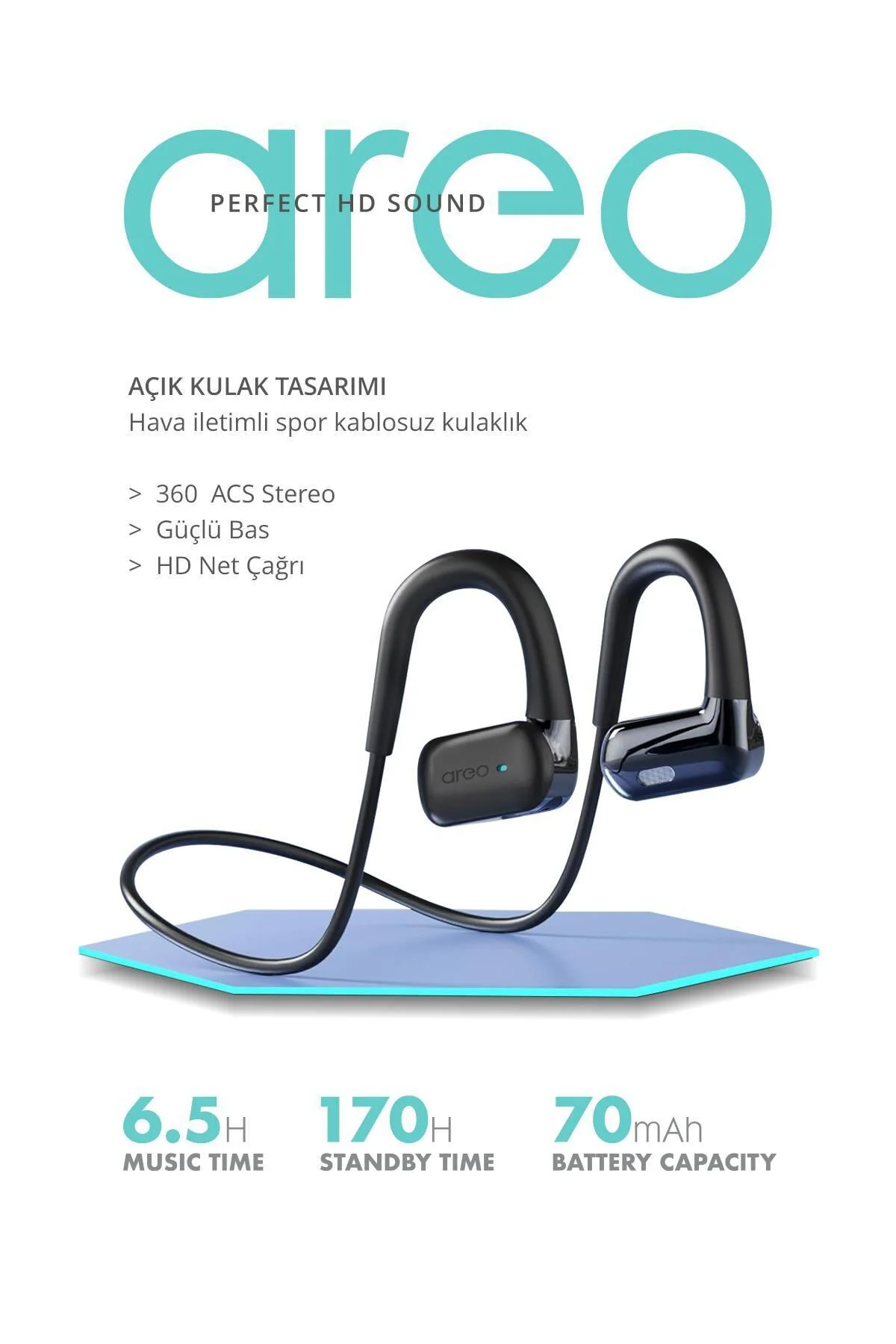 Boyun Bantlı Sporcu Kulaklığı – ENC Gürültü Engelleme & HD Ses Te