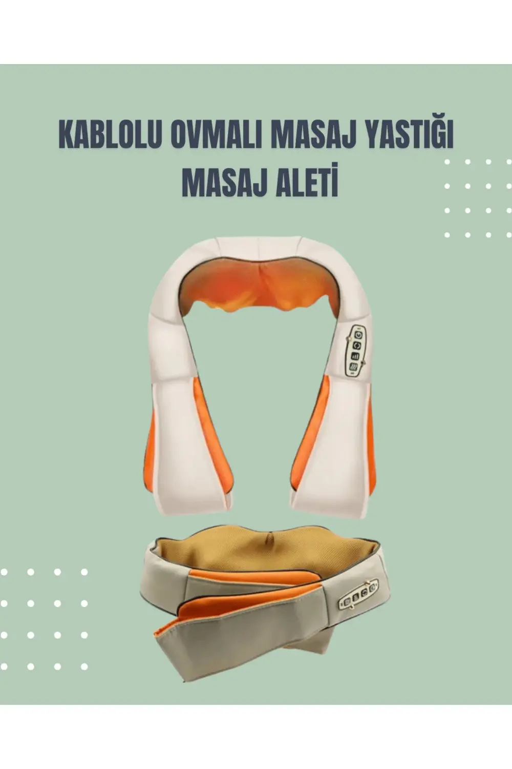 Boyun ve Omuz Masaj Aleti – Ovmalı ve Isıtmalı, Ev Tipi Masaj Den