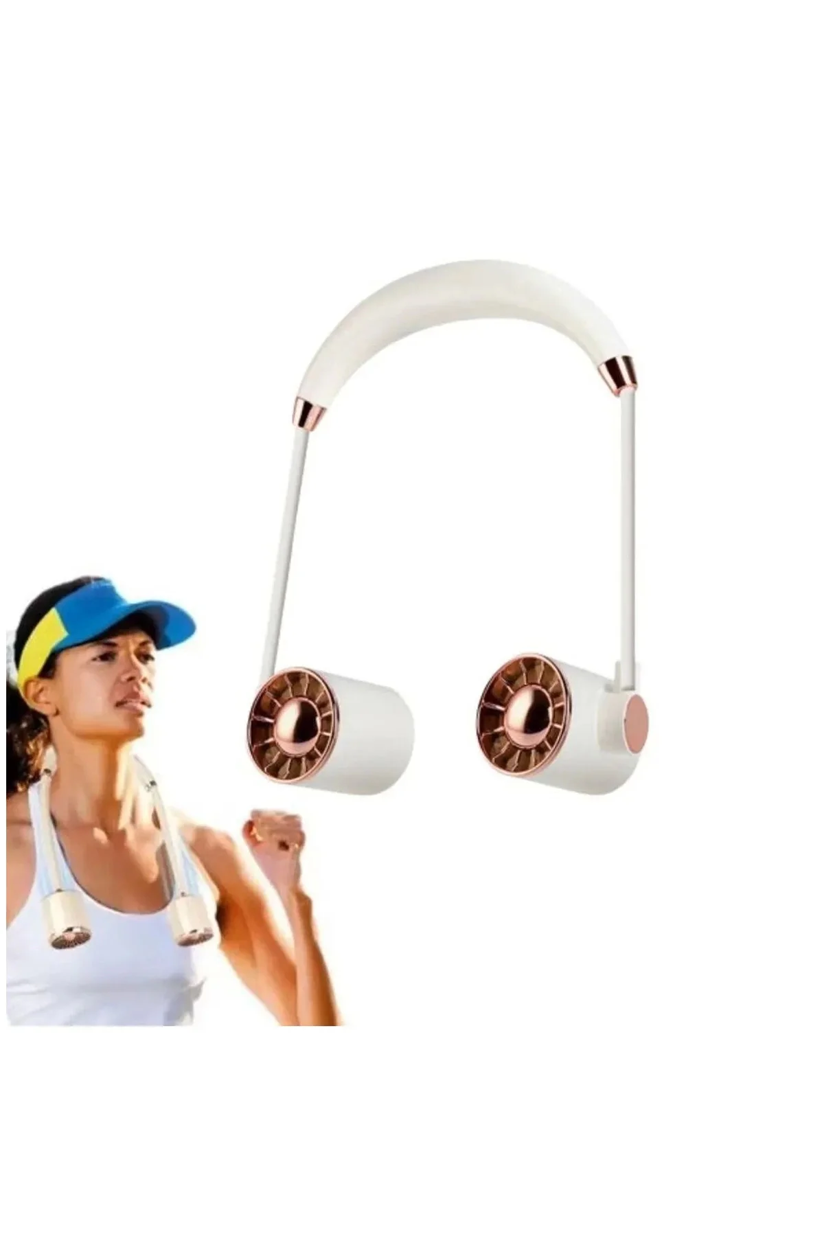 Boyunluk Fan Hava Soğutucu Vantilatör Boyuna Asmalı Şarjlı 3 Kade