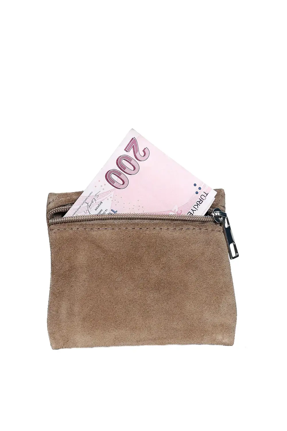 bozuk paralık hakiki deri süet cüzdan