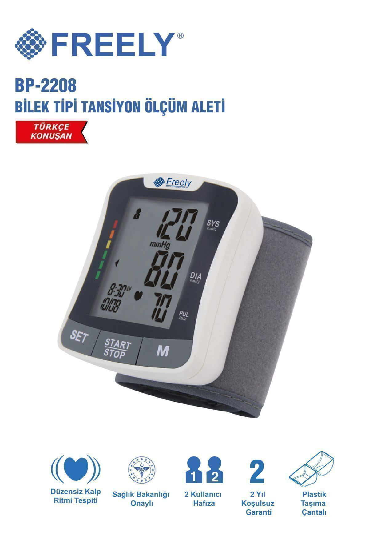 Freely Bp-2208 Bilekten Ölçer Konuşan Tansiyon Aleti
