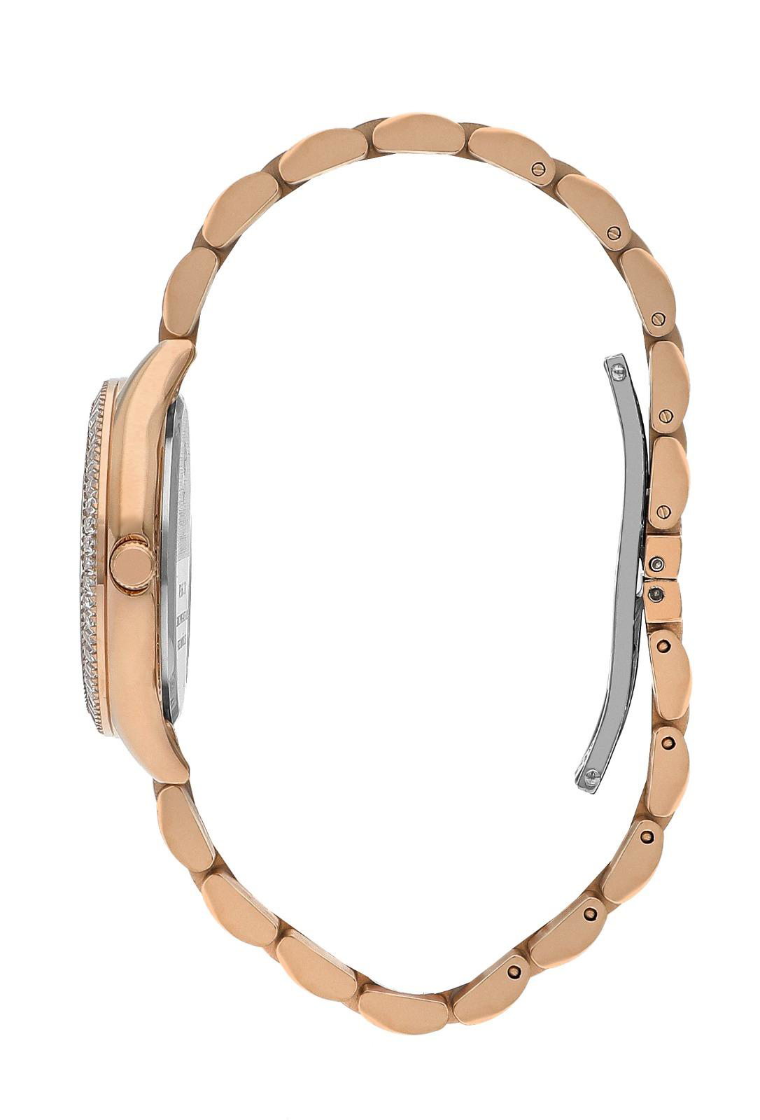 BP.3166C.430 Zirkon Taşlı Sedef Kadran Çelik Kasa&Kordon Kararma 