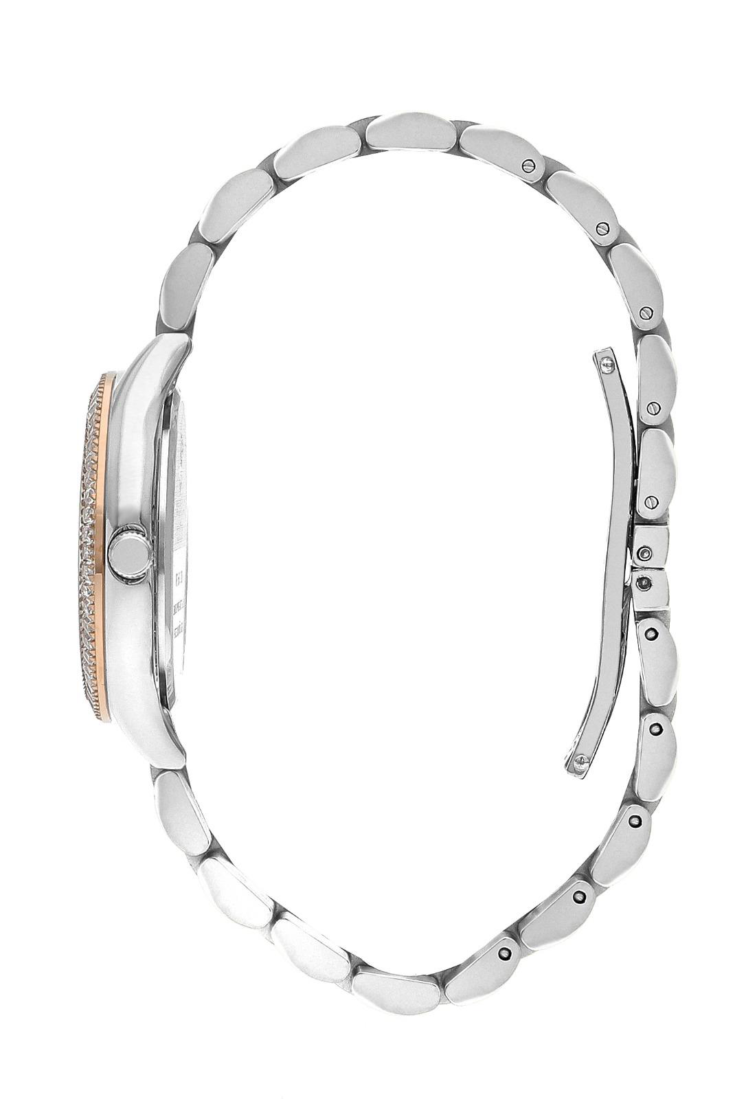 BP.3166C.530 Zirkon Taşlı Sedef Kadran Çelik Kasa&Kordon Kararma 