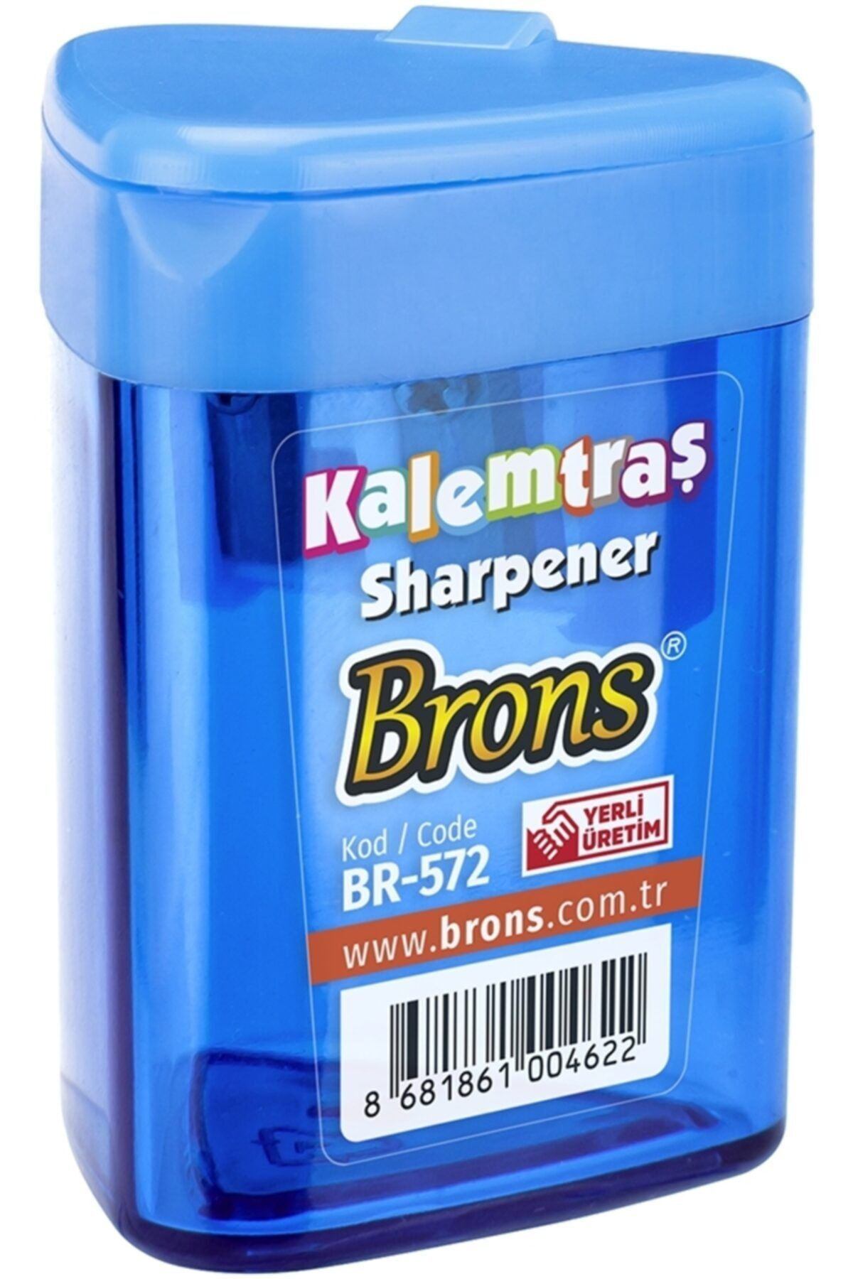 Brons Br-572 Üçgen Hazneli Kalemtraş Karişik Renk (1 Adet)