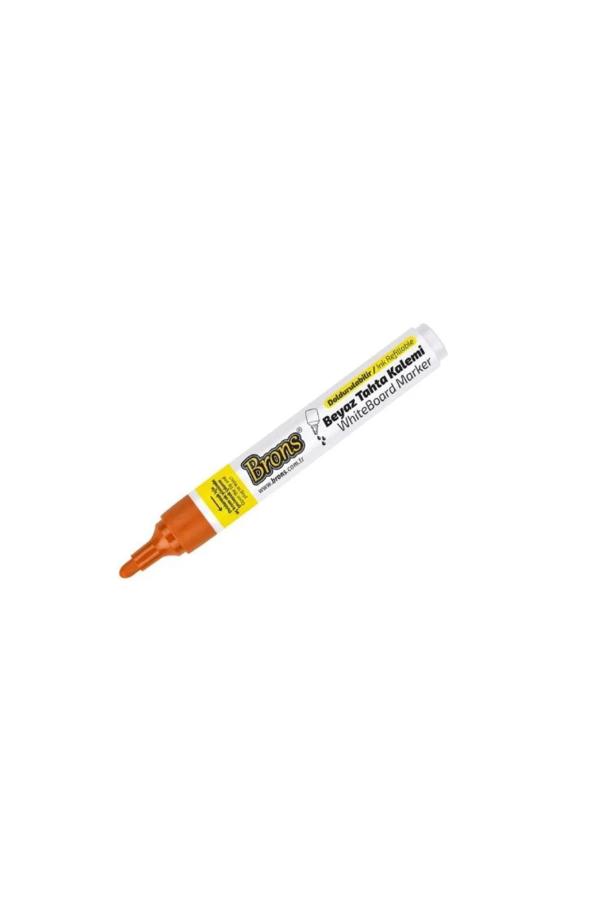 Br-962 Doldurulabilir Tahta Kalemi Yuvarlak Uç 3mm Turuncu