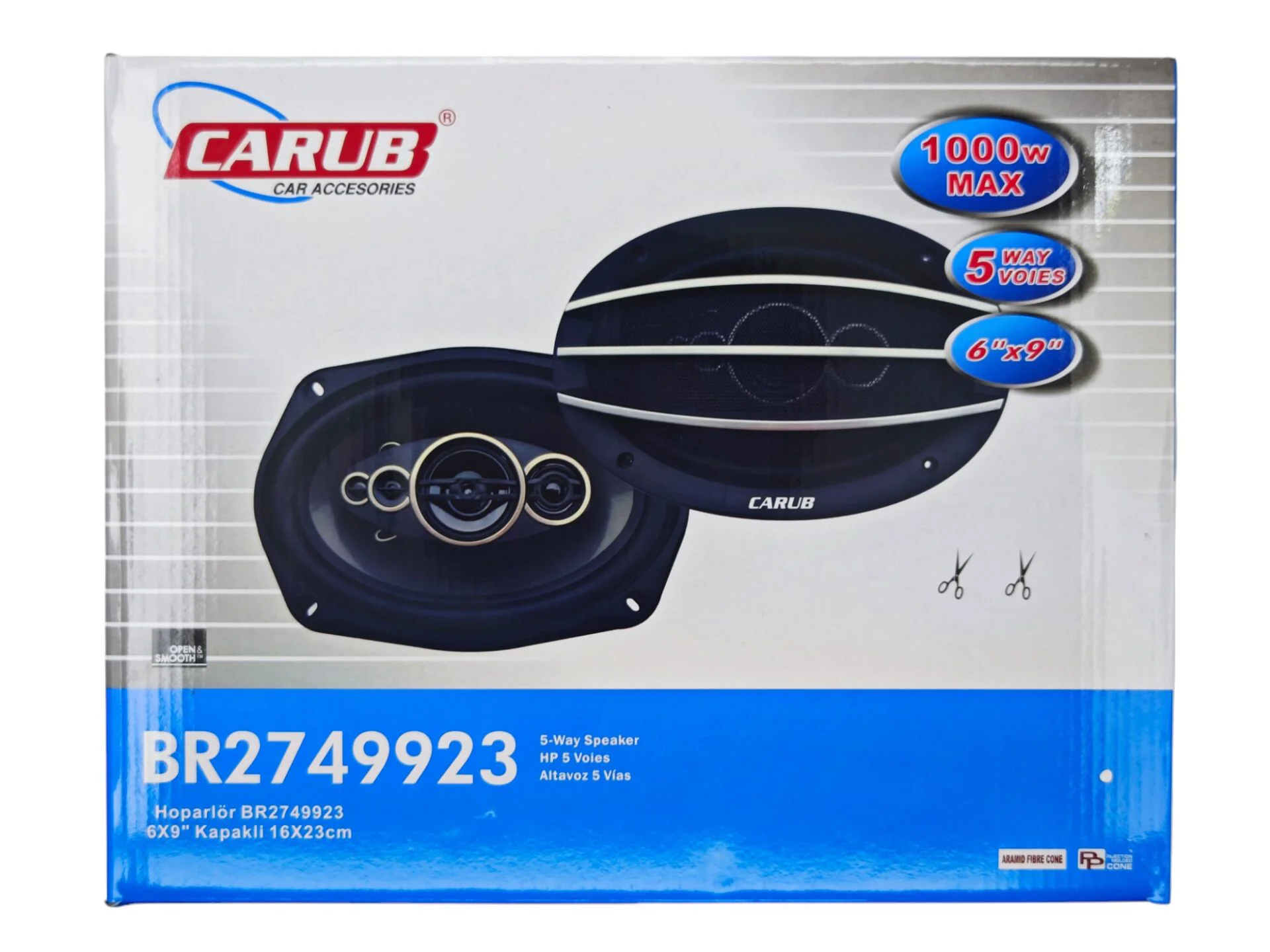 BR2749923   Carub 1000w 22cm Kapaklı Hoparlor Fiyatı, Yorumları ve Özellikleri
