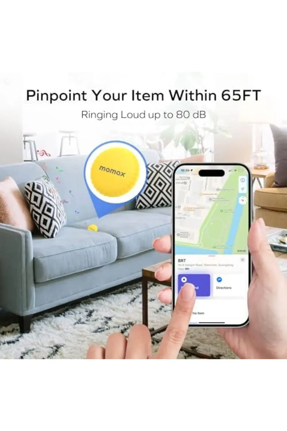 BR5Y Pintag Find My Tracker Konum Belirleyici Sarı 395519