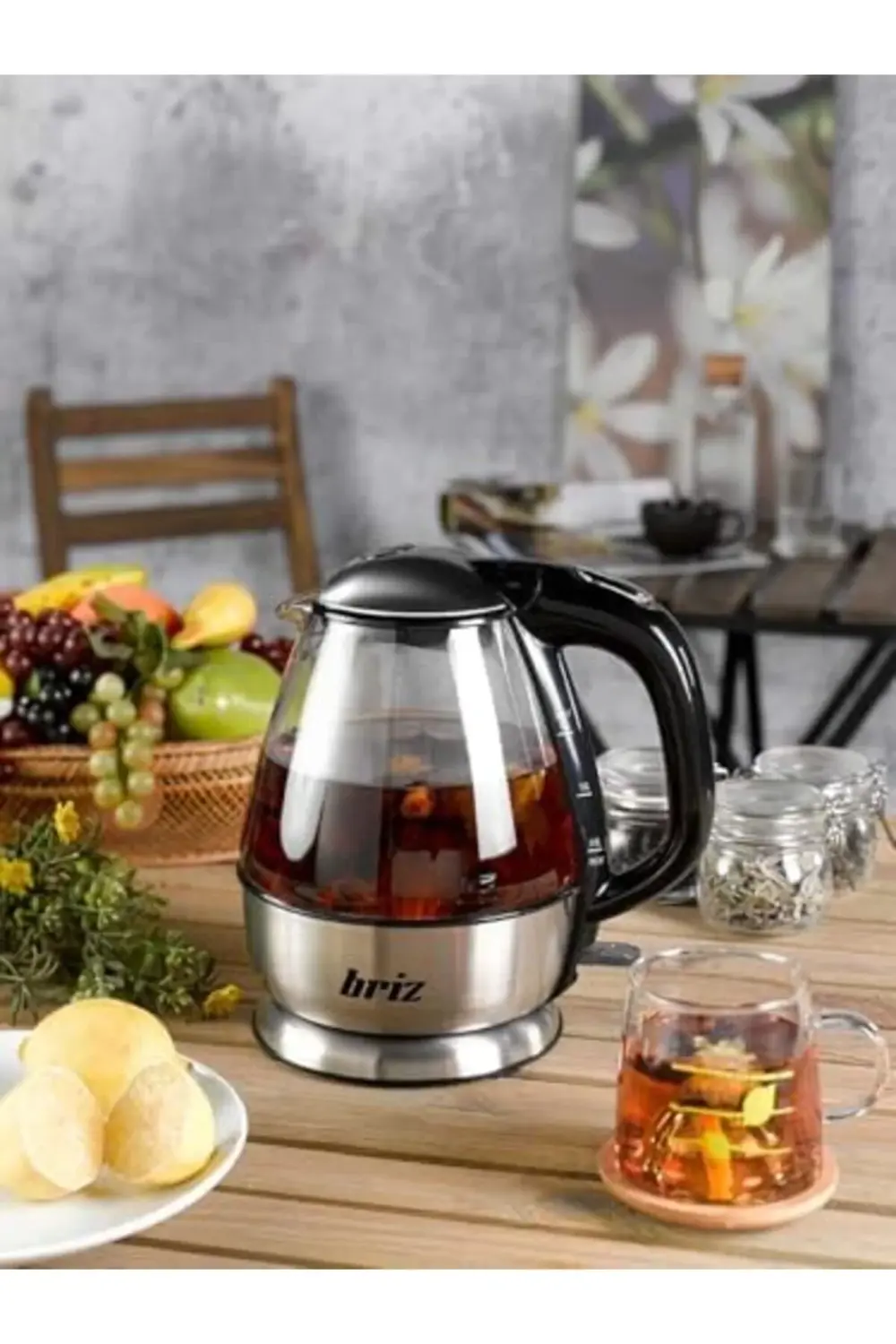 BR711 Inox Su Isıtıcı Cam Kettle 978262 BR711 Inox Su Isıtıcı Cam Kettle 978262