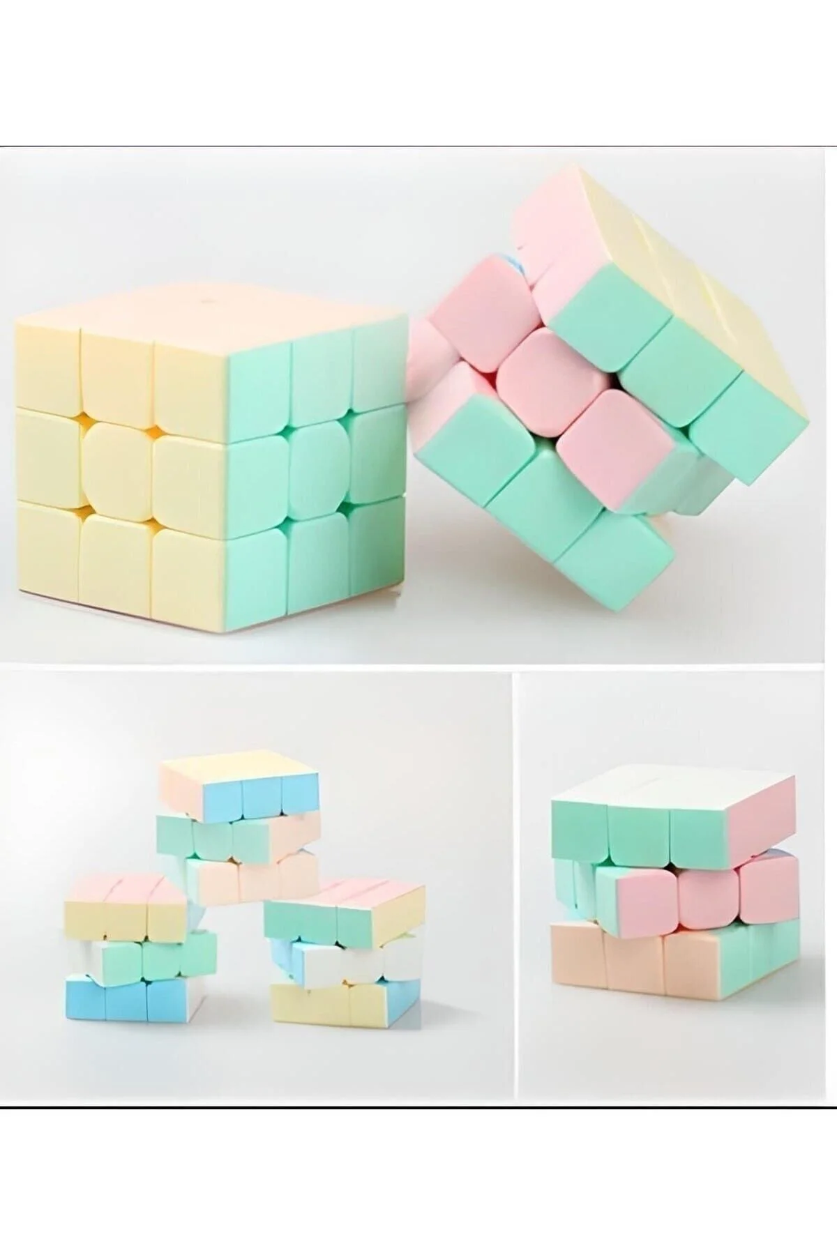 Brains Zeka Küpü Hız Küpü Sabır Küpü-Magic Cube Pastel Renkler 3x
