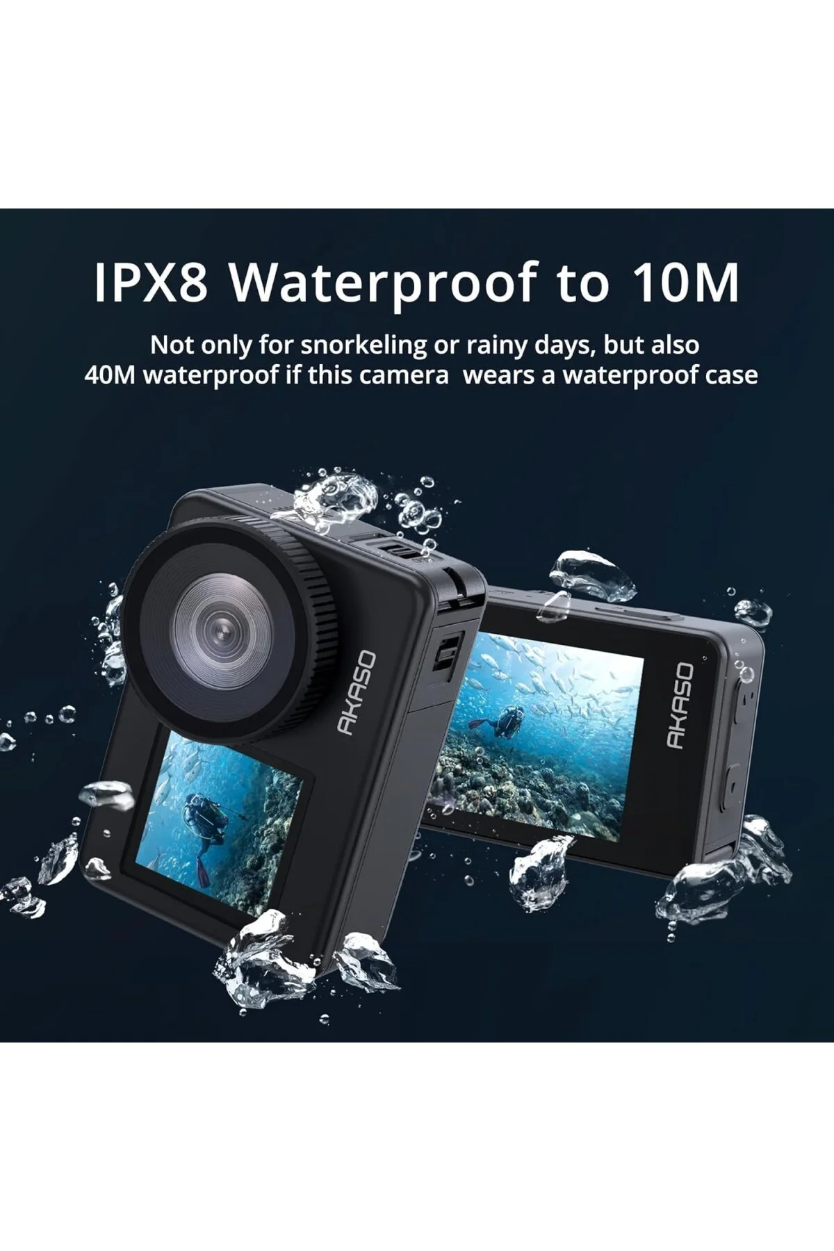 Brave 7 Aksiyon Kamerası, IPX8 Su Geçirmez Yerel 4K 20MP WiFi Cam