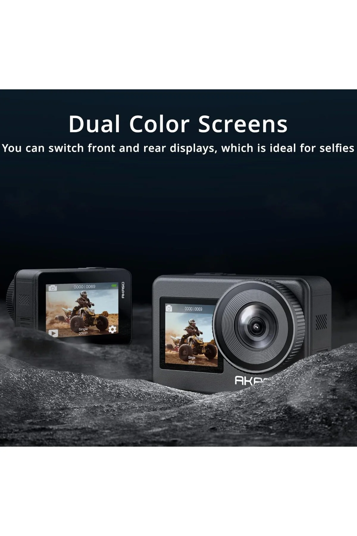 Brave 7 Aksiyon Kamerası, IPX8 Su Geçirmez Yerel 4K 20MP WiFi Cam