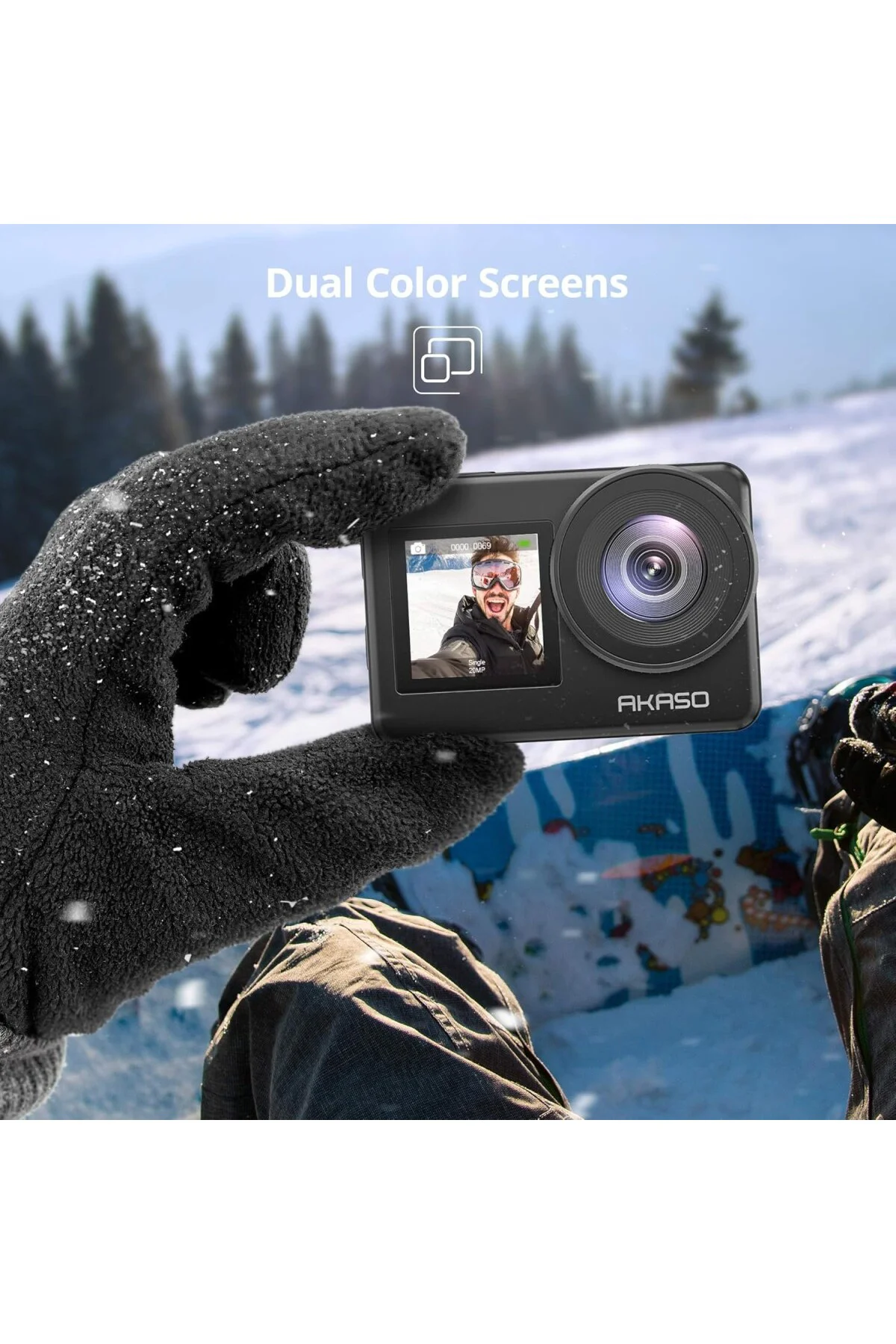 Brave 7 Aksiyon Kamerası, IPX8 Su Geçirmez Yerel 4K 20MP WiFi Cam
