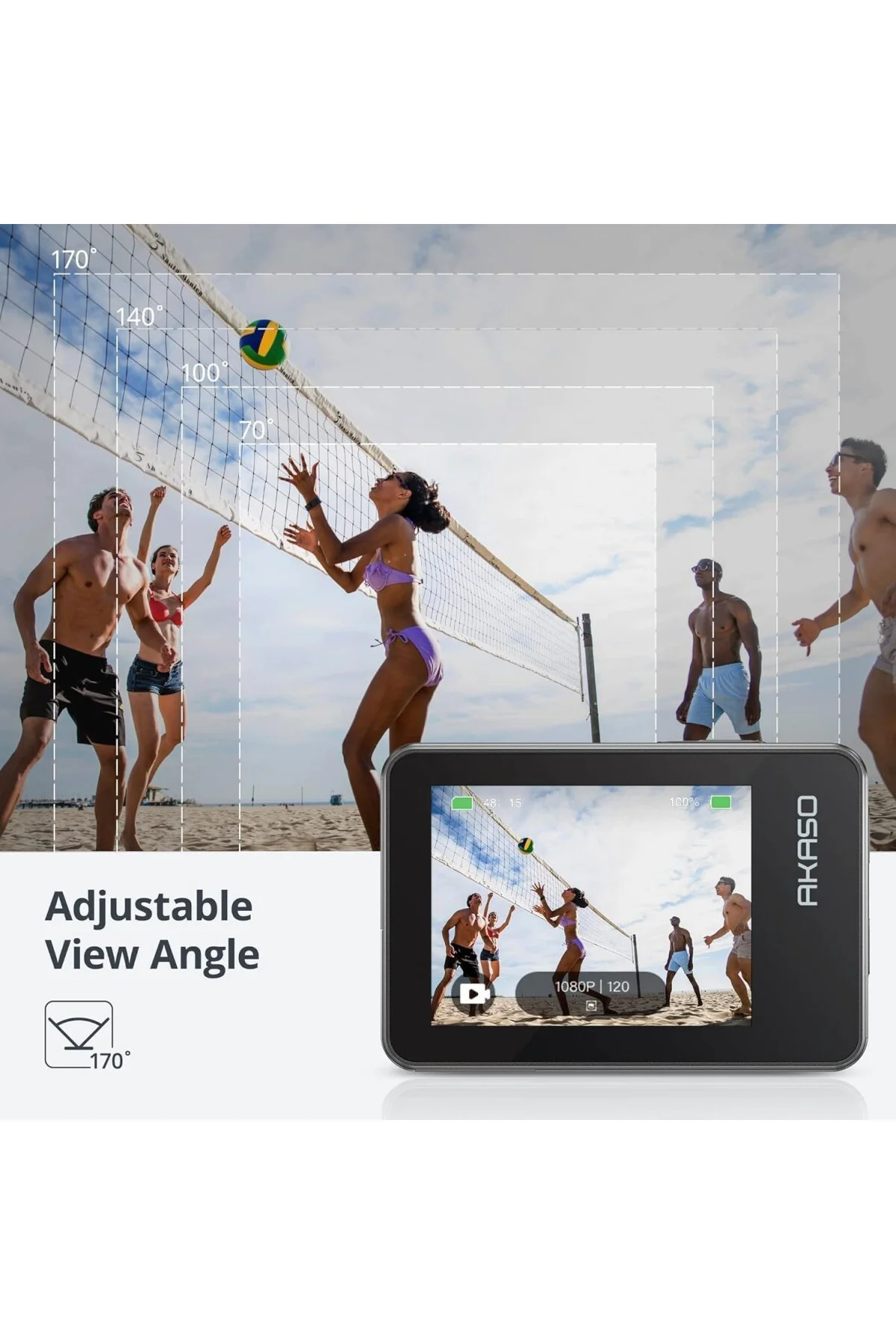 Brave 7 Aksiyon Kamerası, IPX8 Su Geçirmez Yerel 4K 20MP WiFi Cam