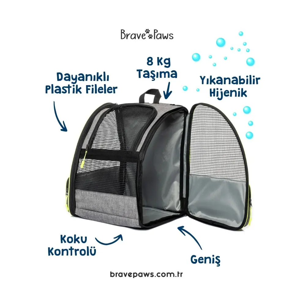 Brave Paws Kedi Köpek Çantası Yıkanabilir ve Hava Alan Piramit Mo Brave Paws Kedi Köpek Çantası Yıkanabilir ve Hava Alan Piramit Mo
