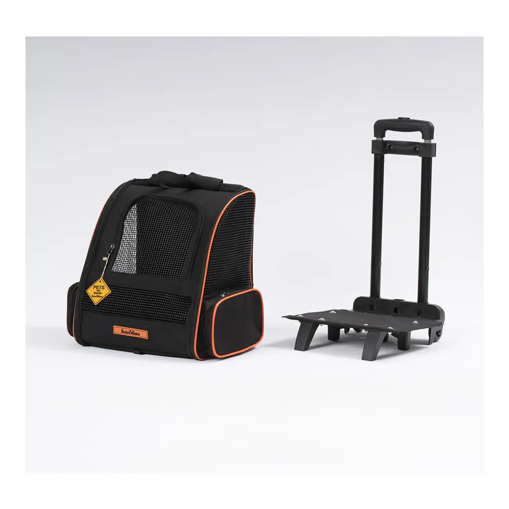 Brave Paws Tekerlekli Plastik Fileli Kedi ve Köpek Taşıma Çantası