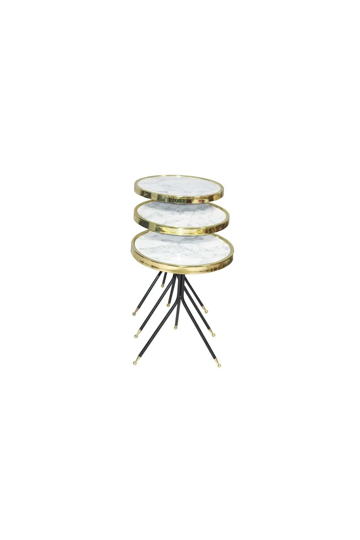Brc 12875 OLİMPİK Zigon Beyaz Mermer Temper Cam Metal Gold kaplama renk El Yapım - Görsel 2