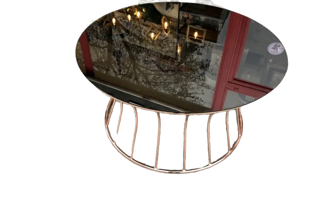 Brc 13865 Orta sehpa KUM saat Model Siyah Temper Cam Çelik ROSE K