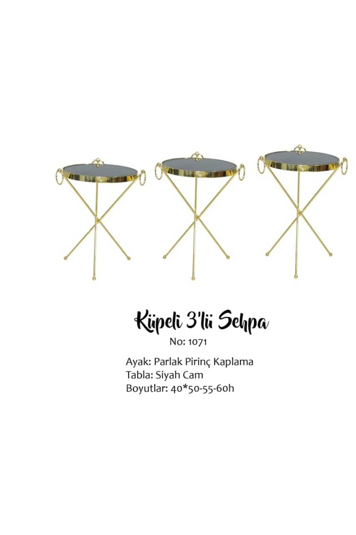 Brc 17525 Küpe Zigon Metal çelik Gold renk kaplama Düz siyah Temper cam El Yapım - Görsel 4