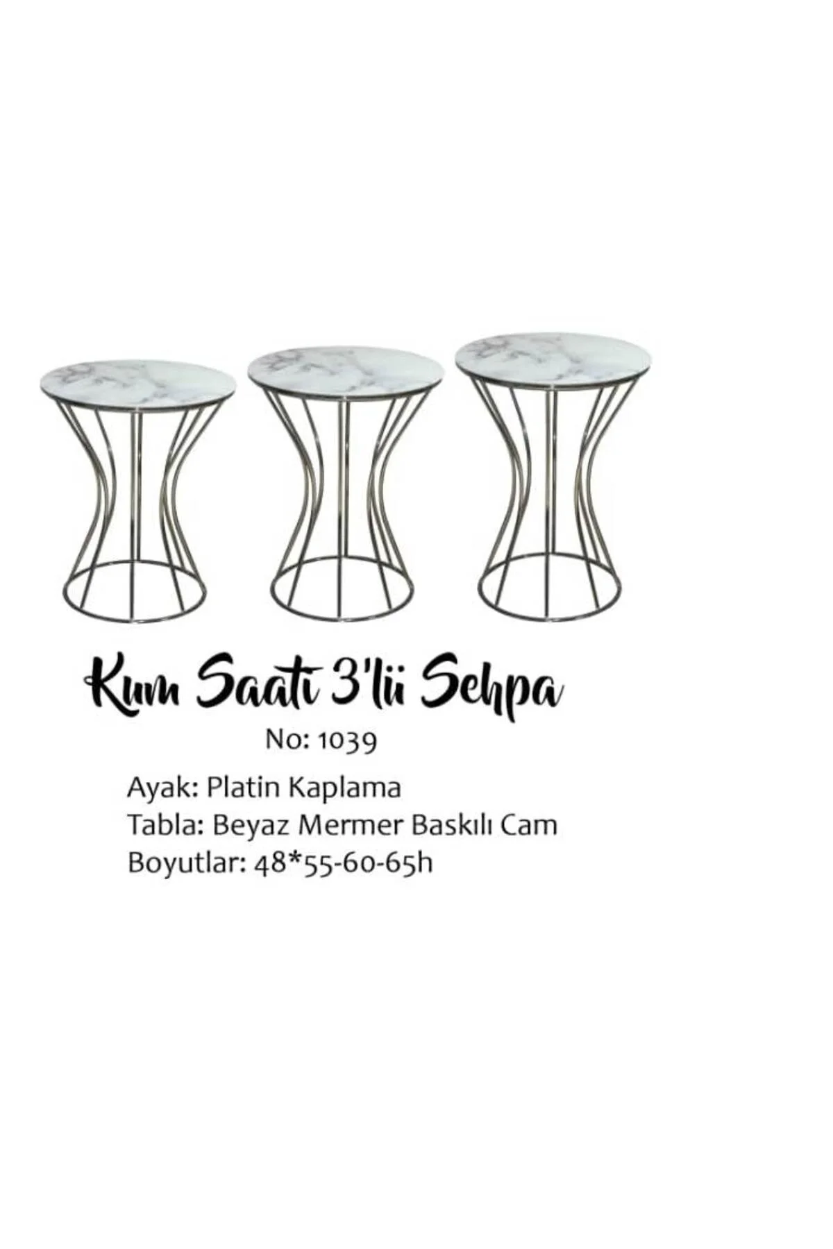 Brc 17532 Zigon KUM SAAT model Beyaz Mermer Temper cam Metal platin renk EL Yapım - Görsel 4