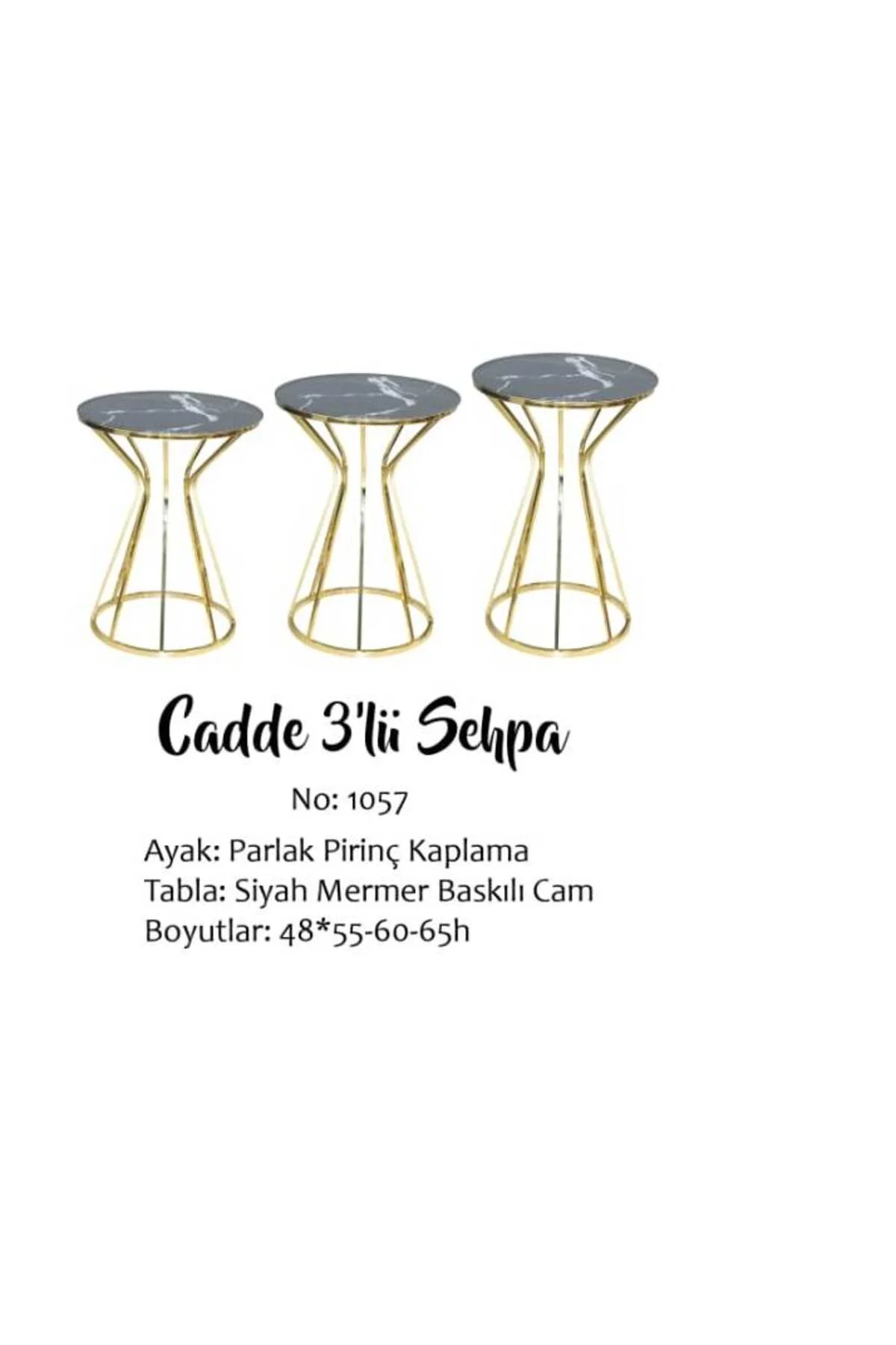 Brc 17535 CADDE Zigon Siyah Mermer Temper CAM Metal Gold renk Kaplama El Yapım - Görsel 4
