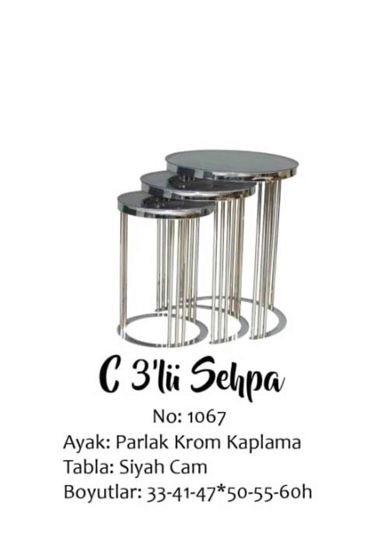 Brc 17539 Zigon C Krom Kaplama renk Kırılmaz Temper Siyah cam Kutu sevk El Yapım - Görsel 4