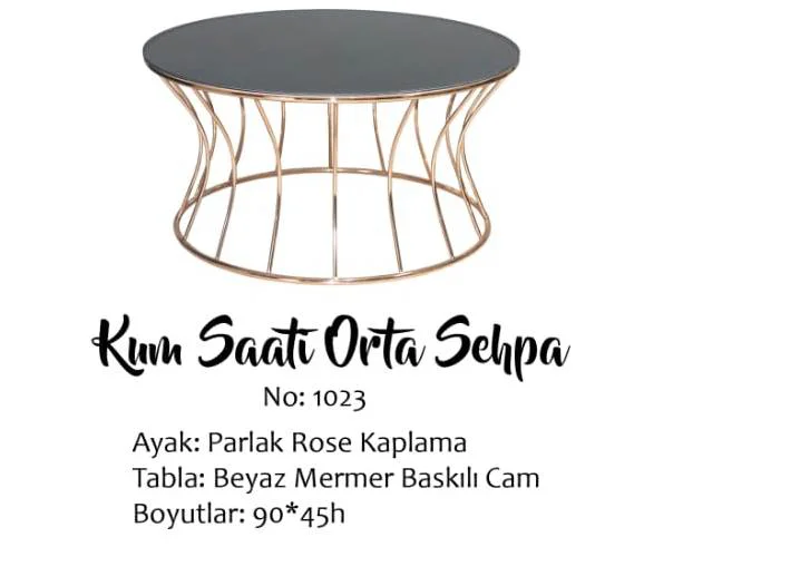 Brc 17557 orta SEHPA Kum saat Model Siyah Temper Cam Metal ROSE K
