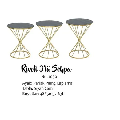 Brc 18511 RİVOL Zigon Model Metal transmisyon Gold Renk Düz Siyah