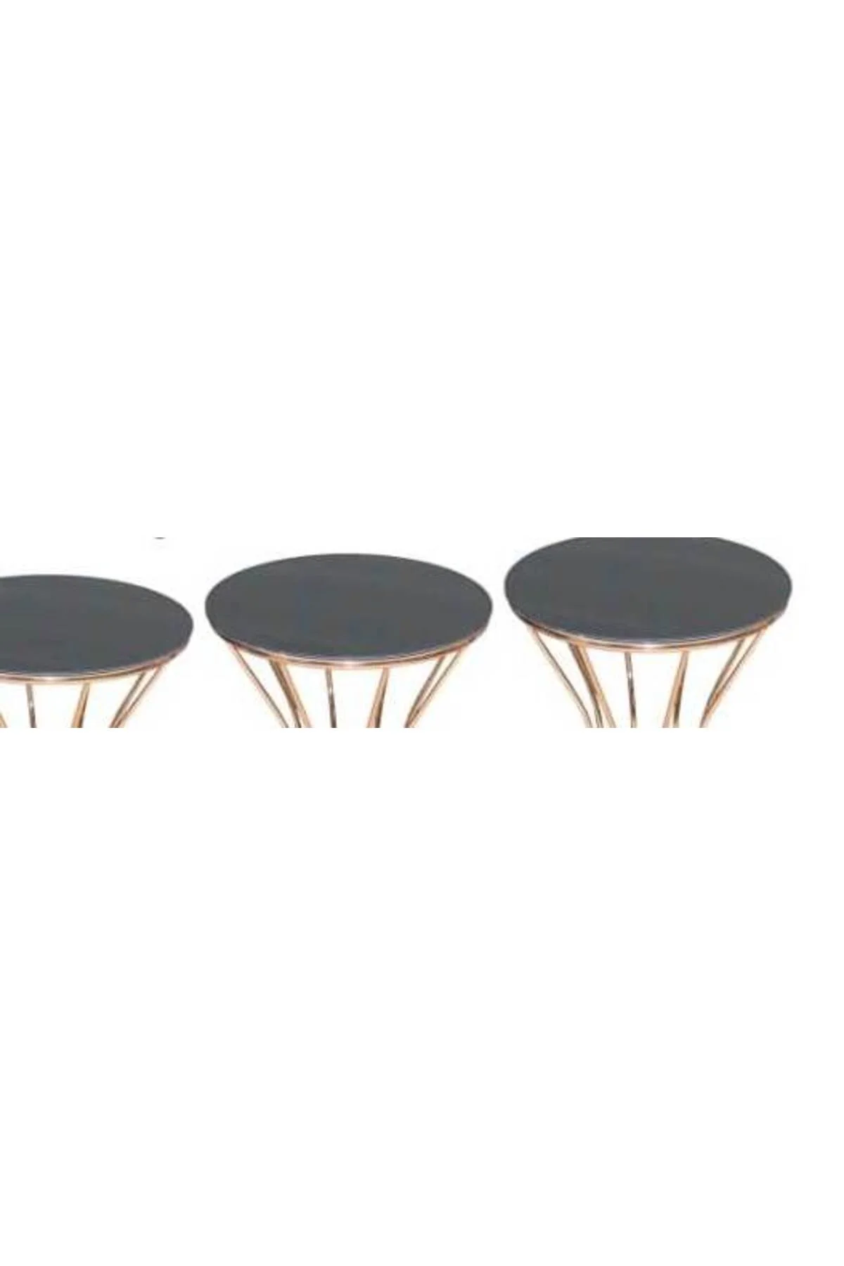 Brc Zigon 13393 Kumsaat Model Düz SİYAH tabla Metal Çelik ROSE Kaplama El Yapım - Görsel 4