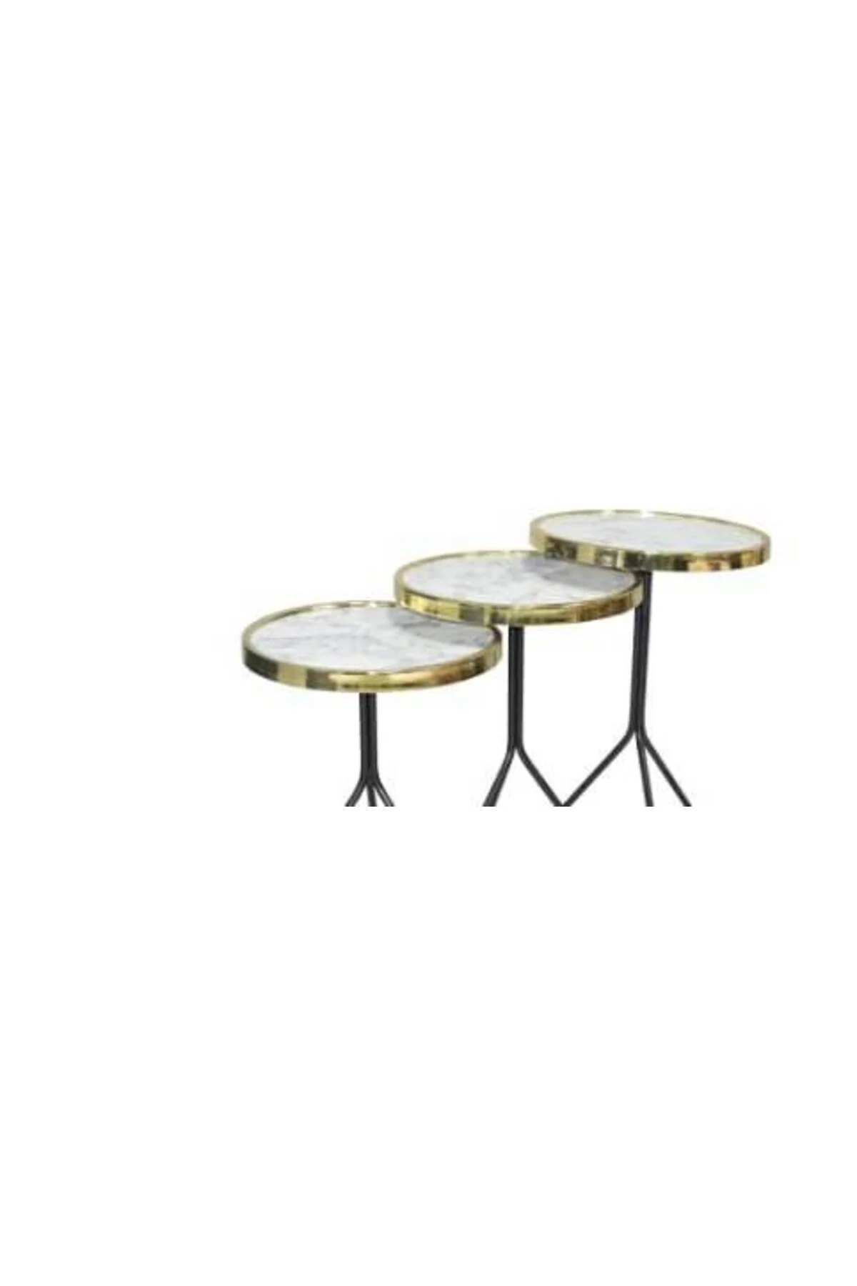 Brc Zigon 13409 Olimpik Model Beyaz Mermer Metal Gold Kaplama Ayak El Yapım - Görsel 2
