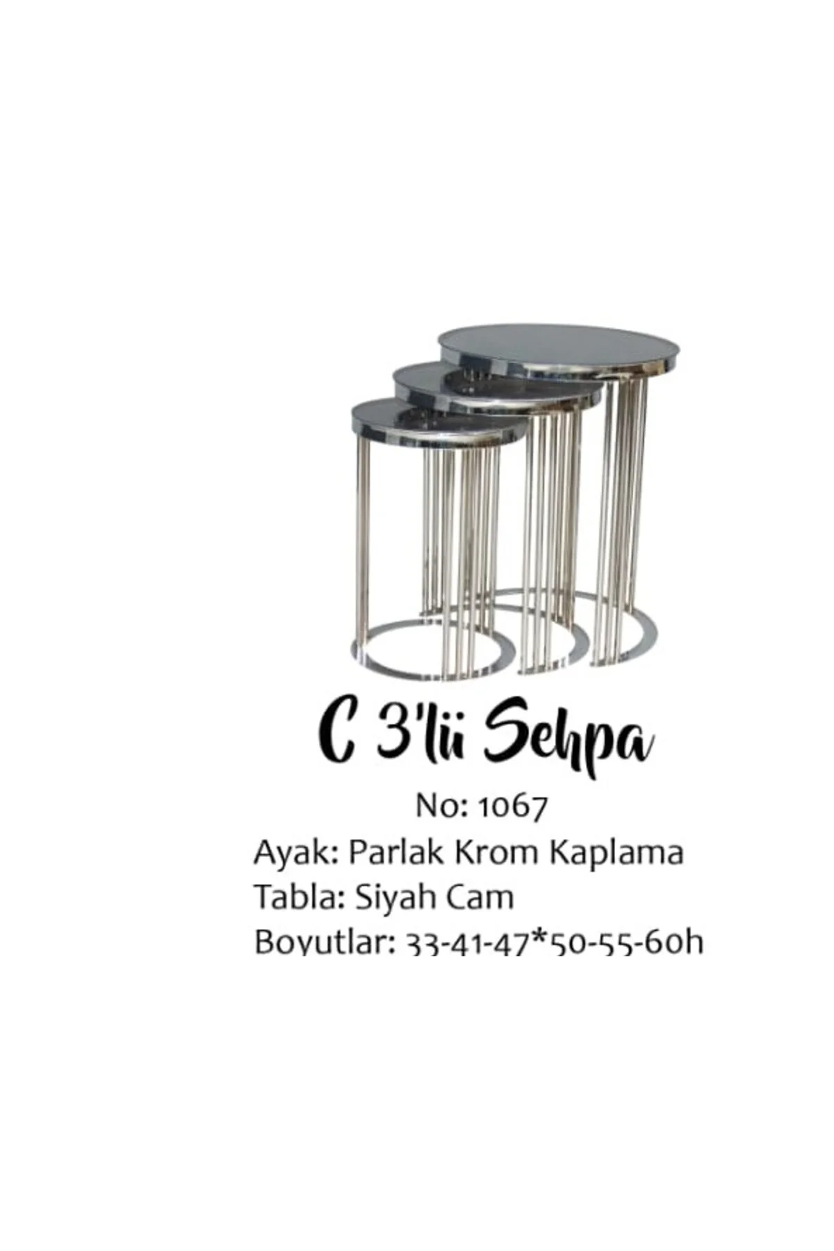 Brc Zigon 14062 C Model 3lü Siyah TEMPER cam Metal transmisyon Krom Renk Kaplam El Yapı Brc Zigon 14062 C Model 3lü Siyah TEMPER cam Metal transmisyon Krom Renk Kaplam El Yapı