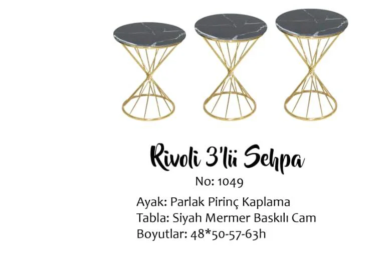 Brc Zigon 17515 RİVOLİ Siyah mermer Kırılmaz cam Metal Gold renk Brc Zigon 17515 RİVOLİ Siyah mermer Kırılmaz cam Metal Gold renk