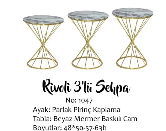 Brc Zigon 17516 RİVOLİ Model Beyaz Mermer Temper Cam Metal gold r Brc Zigon 17516 RİVOLİ Model Beyaz Mermer Temper Cam Metal gold r