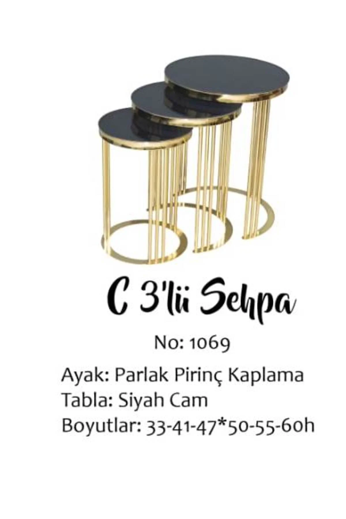 Brc Zigon 17538 C Gold renk Kaplama Kırılmaz Temper Siyah cam El Yapım El Yapım - Görsel 4