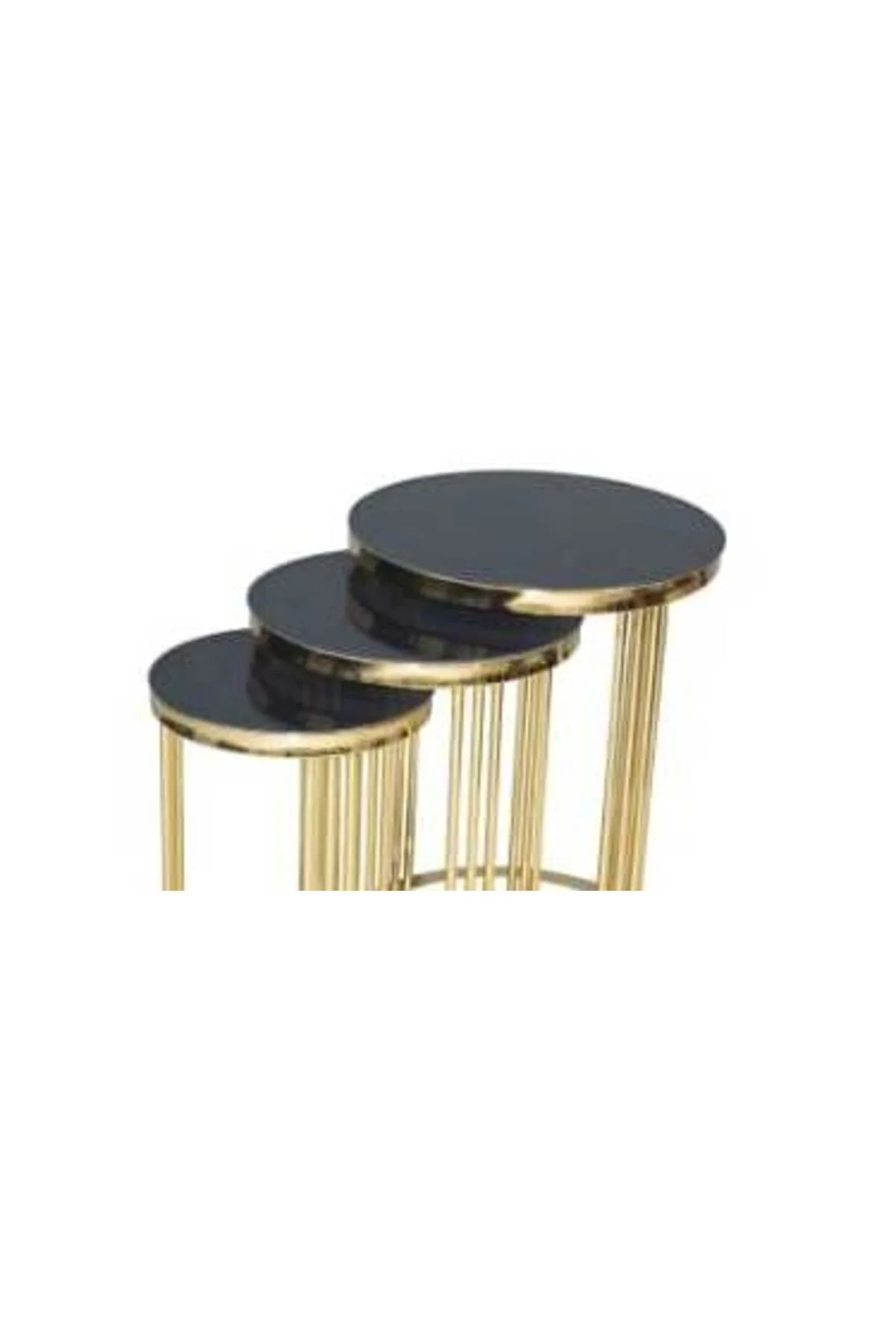Brc Zigon13384 C Model Metal Gold renk kaplama Düz Siyah Temper cam El Yapım - Görsel 3