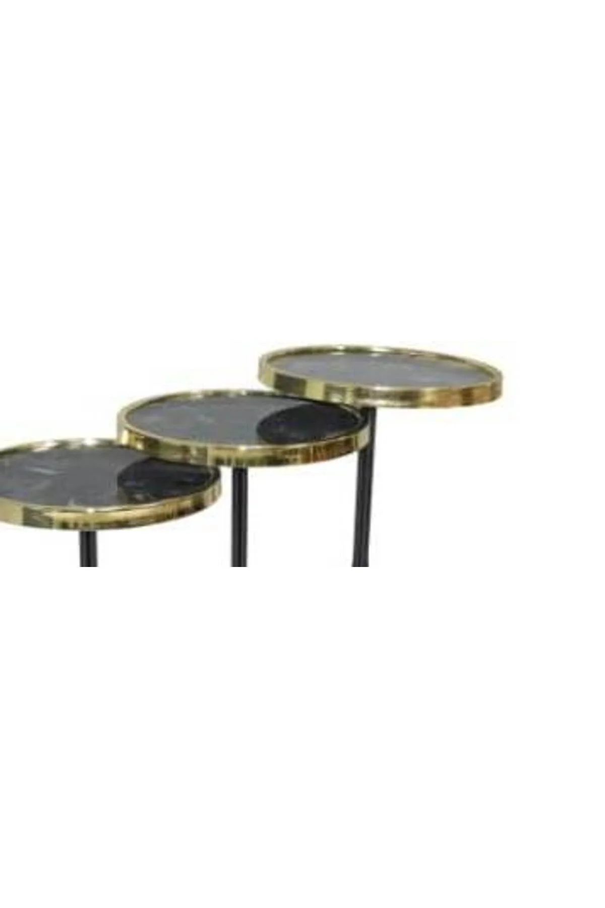 Brc Zigon17518 OLİMPİK Siyah Mermer Desen temper cam Metal Gold Renk Kaplama - Görsel 2