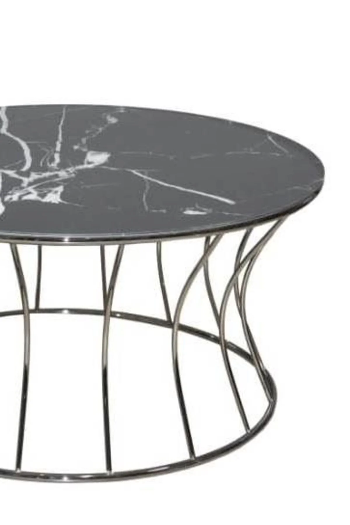 Brc19458 sehpa Kum Saat Model Kırılma Temper Siyah Mermer Cam Metal Platin Kaplam - Görsel 2