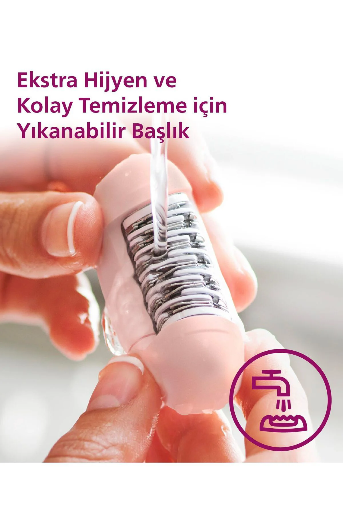 BRE255/05 Kablolu Epilatör,Bacak İçin Kullanım,Işık Özellikli,3 Ek Parçalı,2 Hız Ayarı
