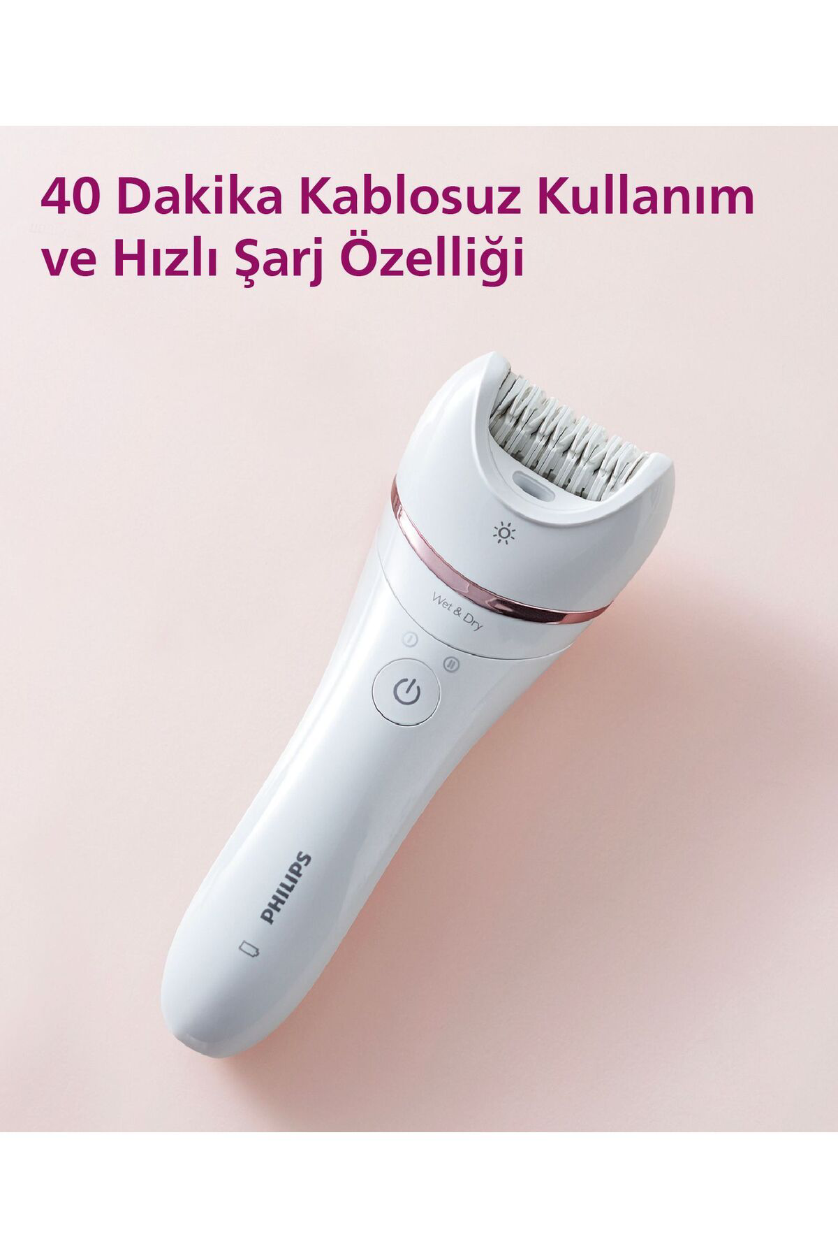 BRE700/05 Epilatör (Yüz+Koltuk altı+Bikini Bölgesi+Bacak)Islak-Ku
