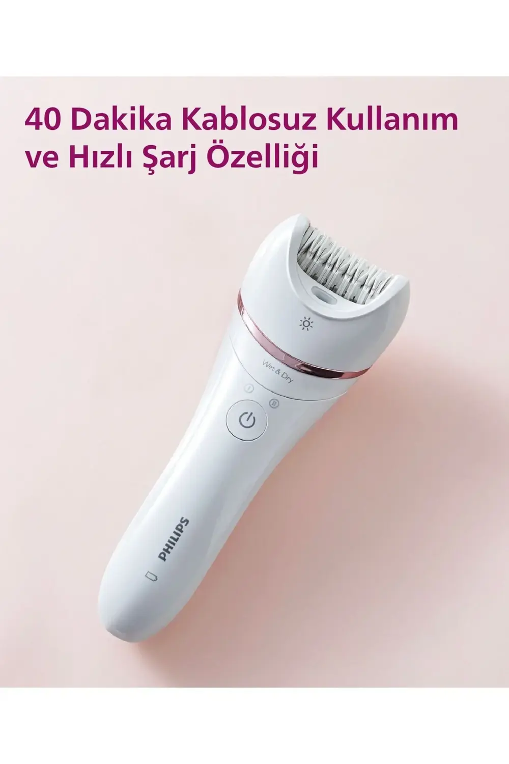 BRE710/05 Epilatör (Yüz+Koltuk altı+Bikini Bölgesi+Bacak)Islak Ve