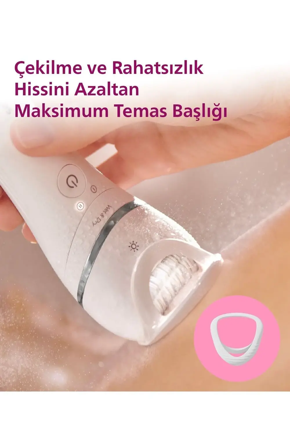BRE710/05 Epilatör (Yüz+Koltuk altı+Bikini Bölgesi+Bacak)Islak Ve