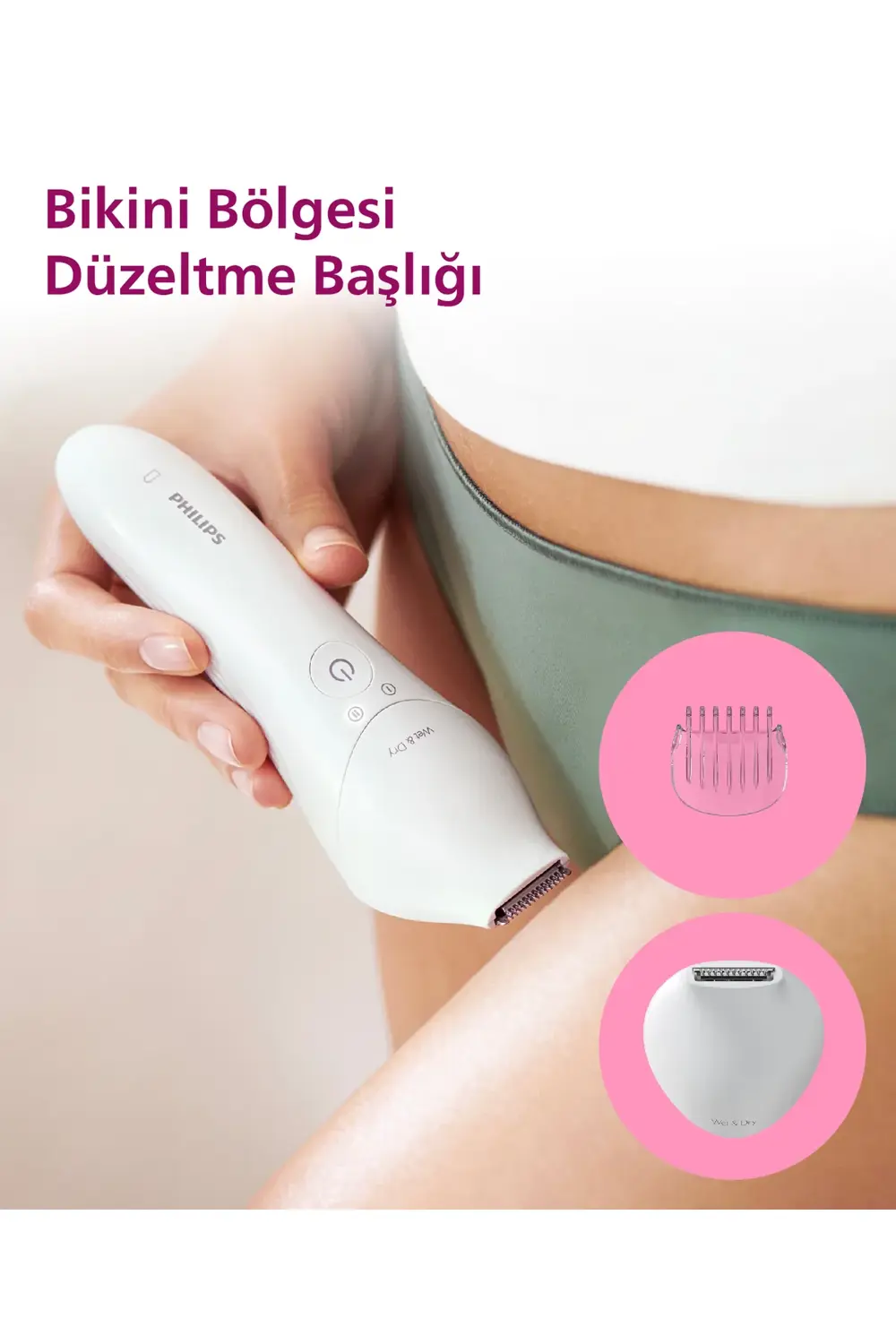 Bre720/05 Epilatör (YÜZ KOLTUK ALTI BİKİNİ BÖLGESİ BACAK)ıslak Ve