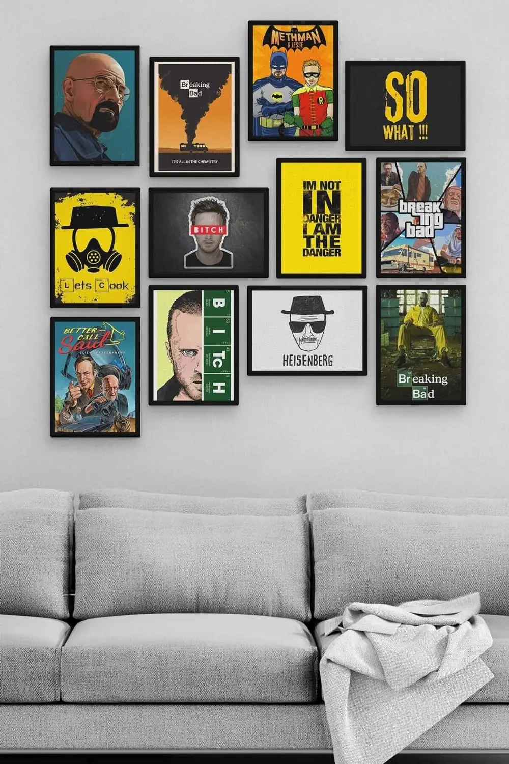 Breaking Bad 12 Parça Ahşap Mdf Tablo Zlltb374