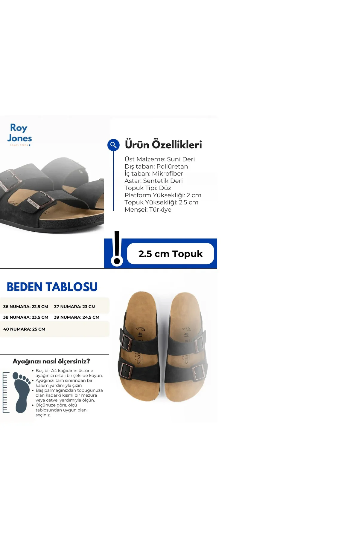 BreezeStep Ergonomik İki Tokalı Erkek Yaz Terliği
