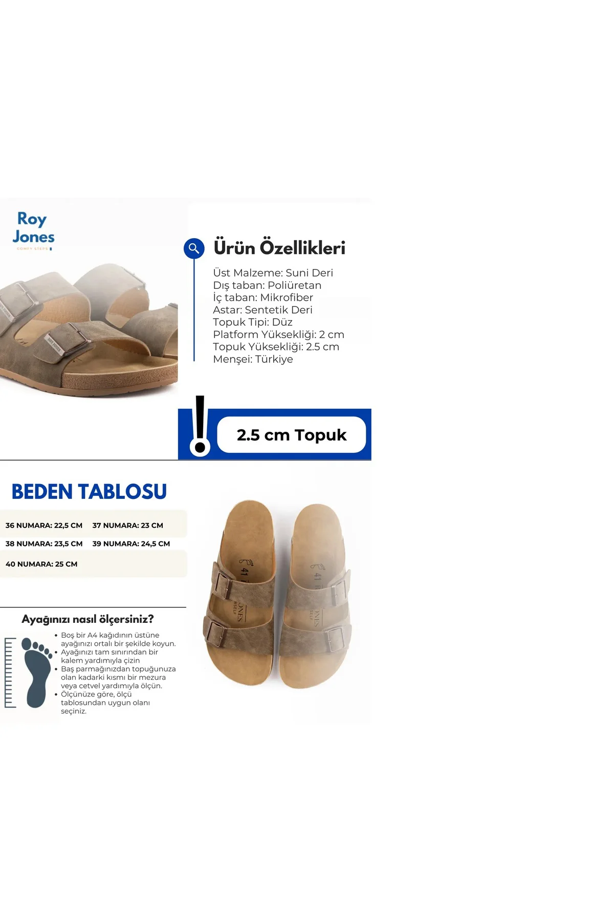 BreezeStep Ergonomik İki Tokalı Erkek Yaz Terliği